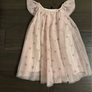 Zunie Pink Sheer Skirt with Star Accents